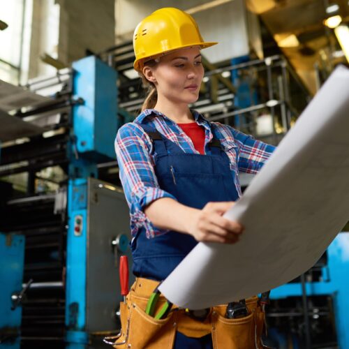 Industrial Engineer with Blueprint